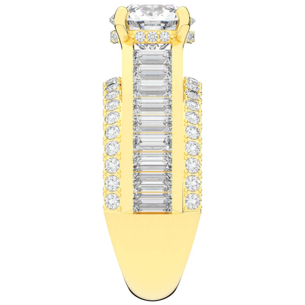 3.15CT.TW ROUND LAB DIAMOND ENGAGEMENT RING - Nazarelle