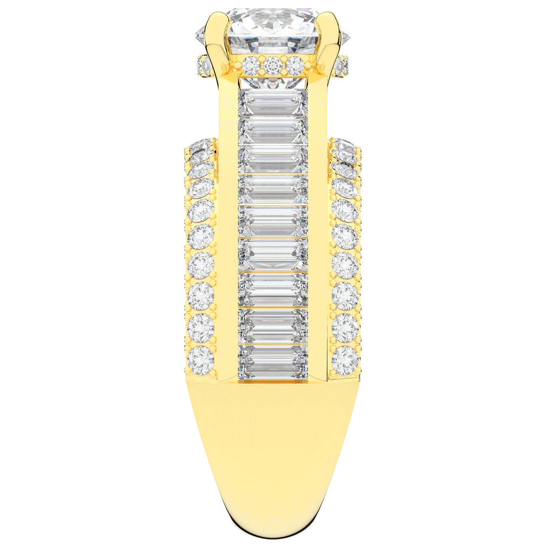 3.15CT.TW ROUND LAB DIAMOND ENGAGEMENT RING - Nazarelle