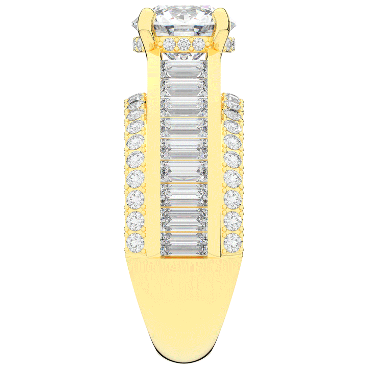 3.15CT.TW ROUND LAB DIAMOND ENGAGEMENT RING - Nazarelle