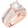 3.15CT.TW ROUND LAB DIAMOND ENGAGEMENT RING - Nazarelle