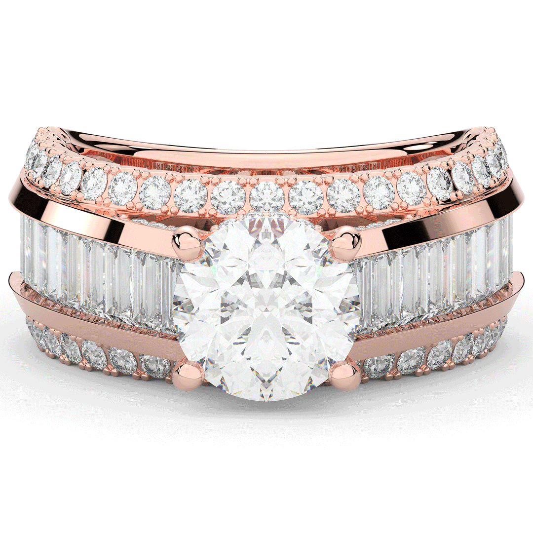 3.15CT.TW ROUND LAB DIAMOND ENGAGEMENT RING - Nazarelle