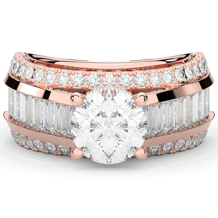 3.15CT.TW ROUND LAB DIAMOND ENGAGEMENT RING - Nazarelle