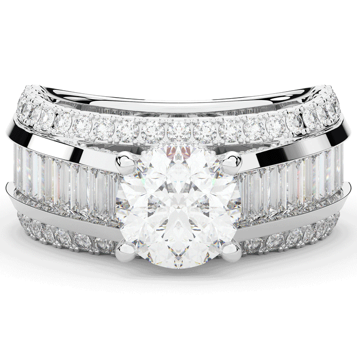 3.15CT.TW ROUND LAB DIAMOND ENGAGEMENT RING - Nazarelle