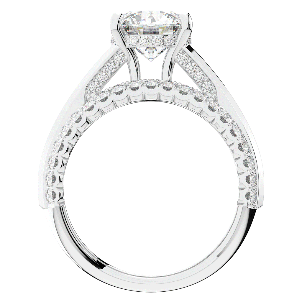 3.15CT.TW ROUND LAB DIAMOND ENGAGEMENT RING - Nazarelle