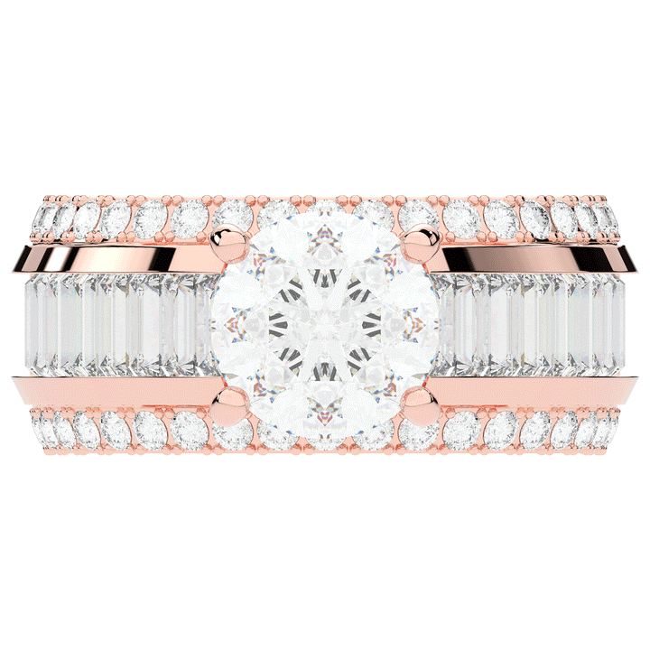 3.15CT.TW ROUND LAB DIAMOND ENGAGEMENT RING - Nazarelle