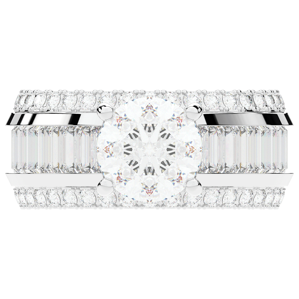 3.15CT.TW ROUND LAB DIAMOND ENGAGEMENT RING - Nazarelle