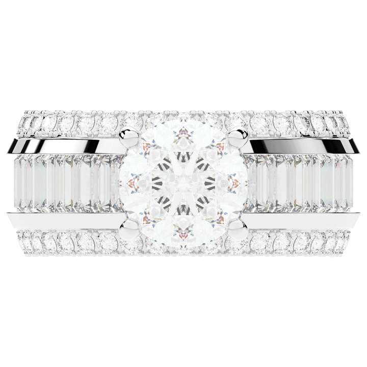3.15CT.TW ROUND LAB DIAMOND ENGAGEMENT RING - Nazarelle