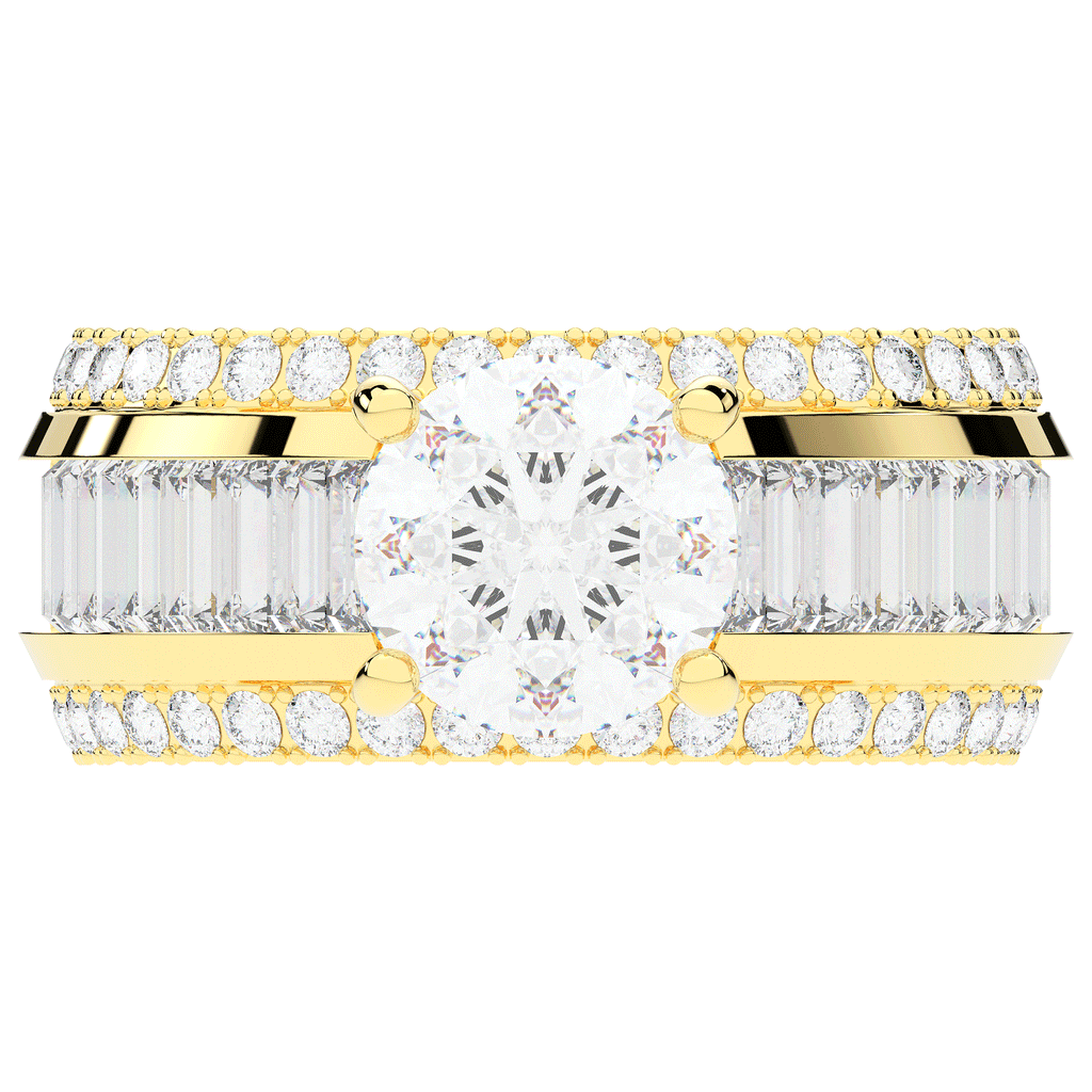 3.15CT.TW ROUND LAB DIAMOND ENGAGEMENT RING - Nazarelle