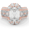 8.25CT.TW EMERALD CUT LAB DIAMOND HALO ENGAGEMENT RING - Nazarelle