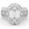 8.25CT.TW EMERALD CUT LAB DIAMOND HALO ENGAGEMENT RING - Nazarelle