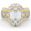 8.25CT.TW EMERALD CUT LAB DIAMOND HALO ENGAGEMENT RING - Nazarelle