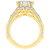 8.25CT.TW EMERALD CUT LAB DIAMOND HALO ENGAGEMENT RING - Nazarelle