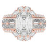 8.25CT.TW EMERALD CUT LAB DIAMOND HALO ENGAGEMENT RING - Nazarelle