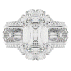 8.25CT.TW EMERALD CUT LAB DIAMOND HALO ENGAGEMENT RING - Nazarelle