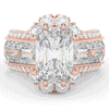 8.25CT.TW RADIANT LAB DIAMOND HALO ENGAGEMENT RING - Nazarelle