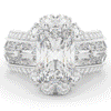 8.25CT.TW RADIANT LAB DIAMOND HALO ENGAGEMENT RING - Nazarelle