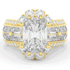 8.25CT.TW RADIANT LAB DIAMOND HALO ENGAGEMENT RING - Nazarelle
