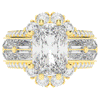 8.25CT.TW RADIANT LAB DIAMOND HALO ENGAGEMENT RING - Nazarelle