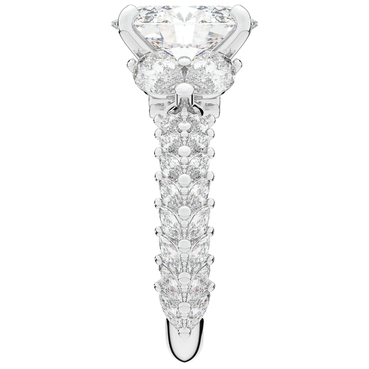 5.25CT.TW OVAL LAB DIAMOND HALO ENGAGEMENT RING - Nazarelle