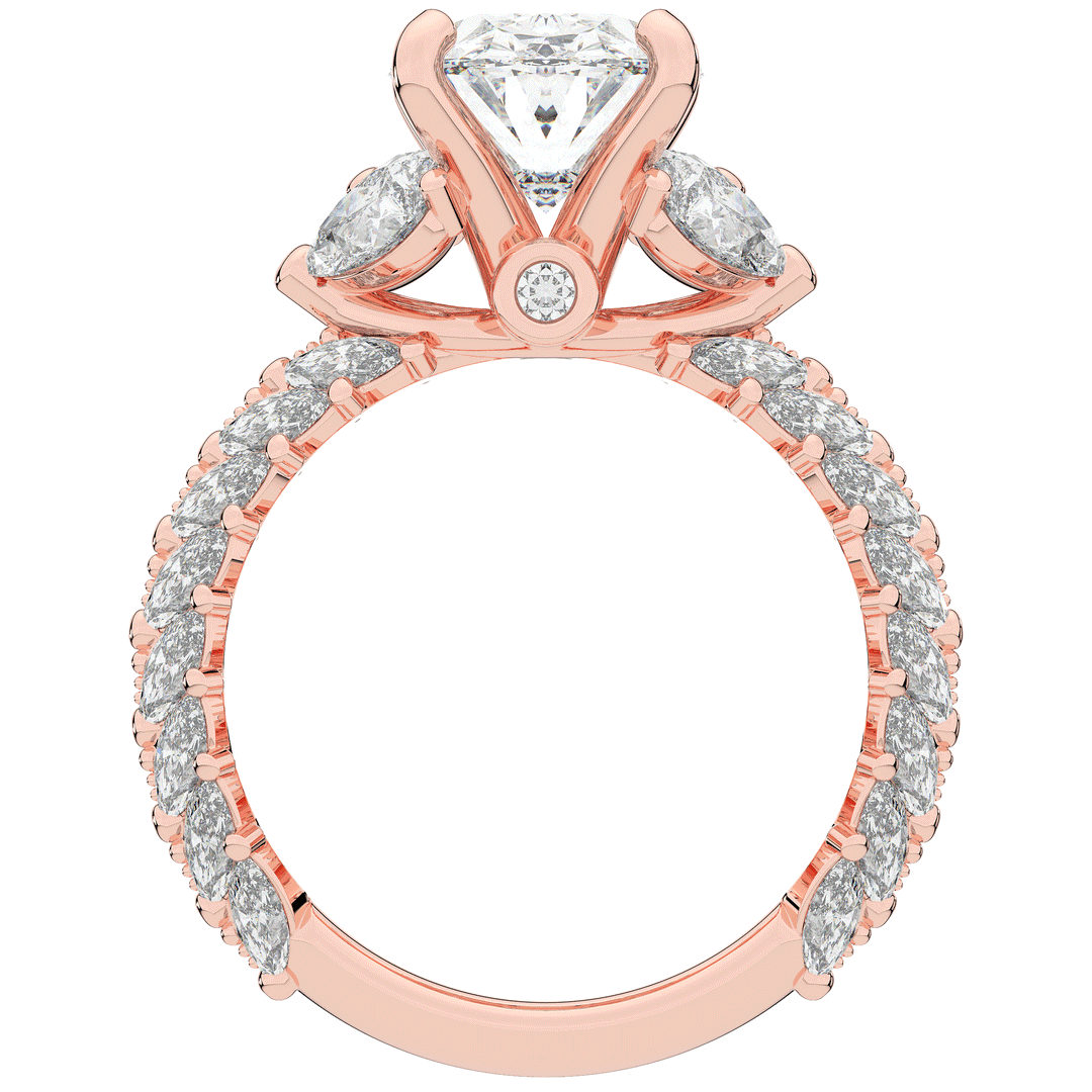5.25CT.TW OVAL LAB DIAMOND HALO ENGAGEMENT RING - Nazarelle