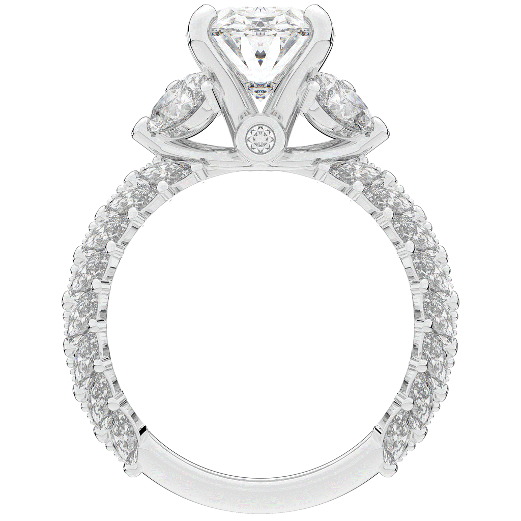 5.25CT.TW OVAL LAB DIAMOND HALO ENGAGEMENT RING - Nazarelle