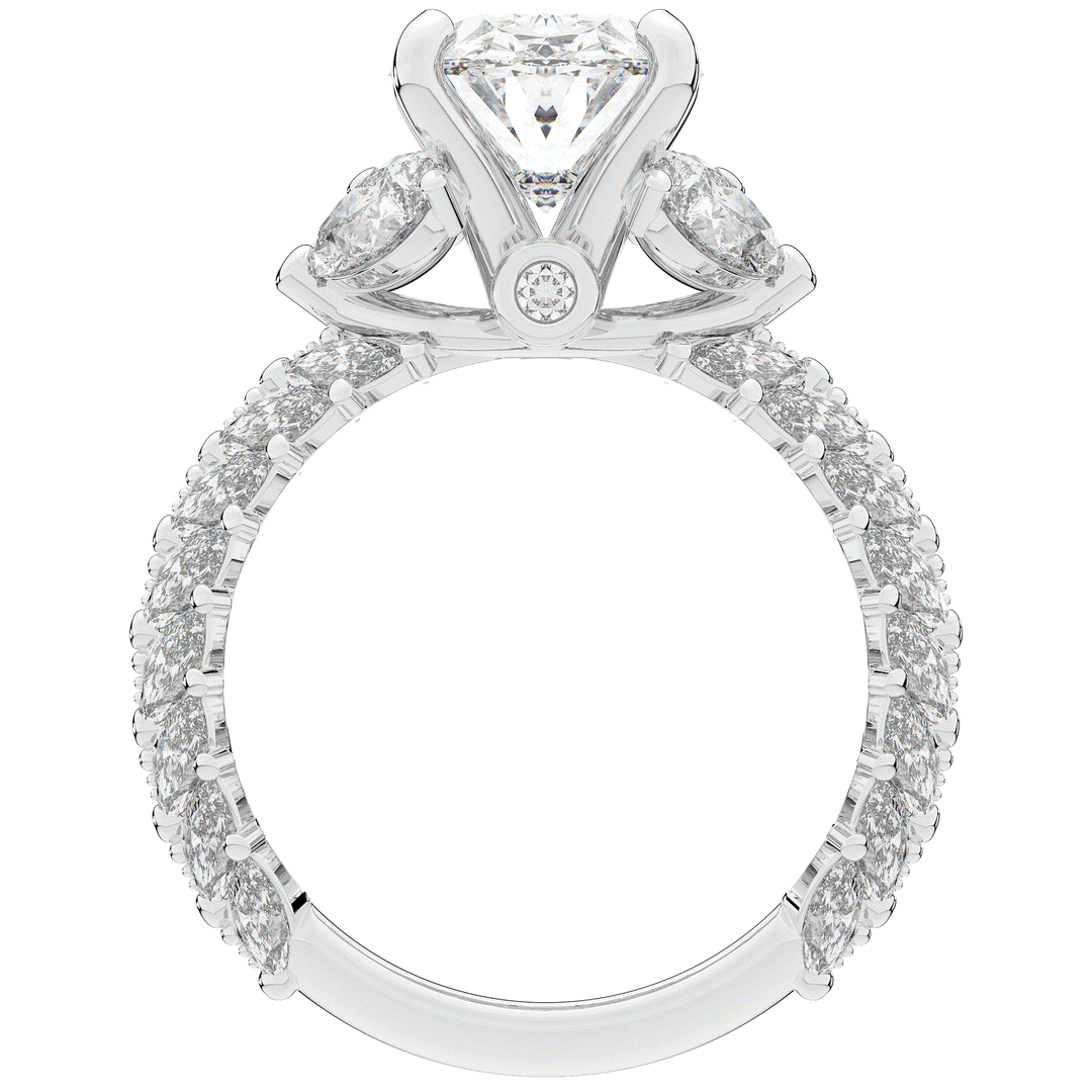 5.25CT.TW OVAL LAB DIAMOND HALO ENGAGEMENT RING - Nazarelle