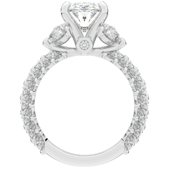 5.25CT.TW OVAL LAB DIAMOND HALO ENGAGEMENT RING - Nazarelle