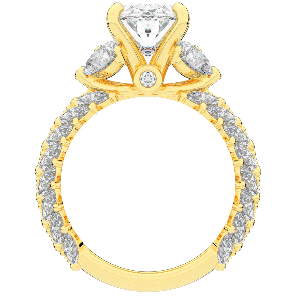 5.25CT.TW OVAL LAB DIAMOND HALO ENGAGEMENT RING - Nazarelle