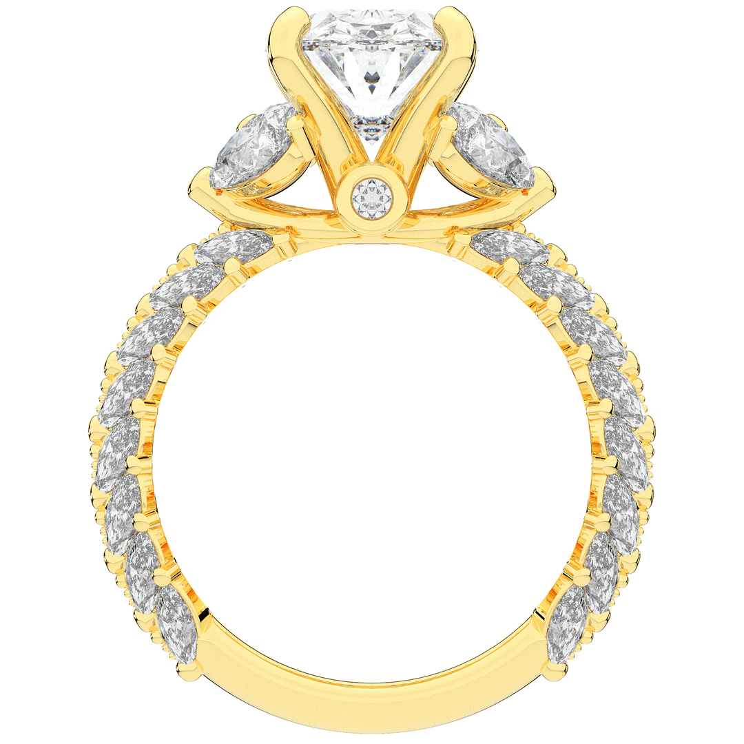 5.25CT.TW OVAL LAB DIAMOND HALO ENGAGEMENT RING - Nazarelle