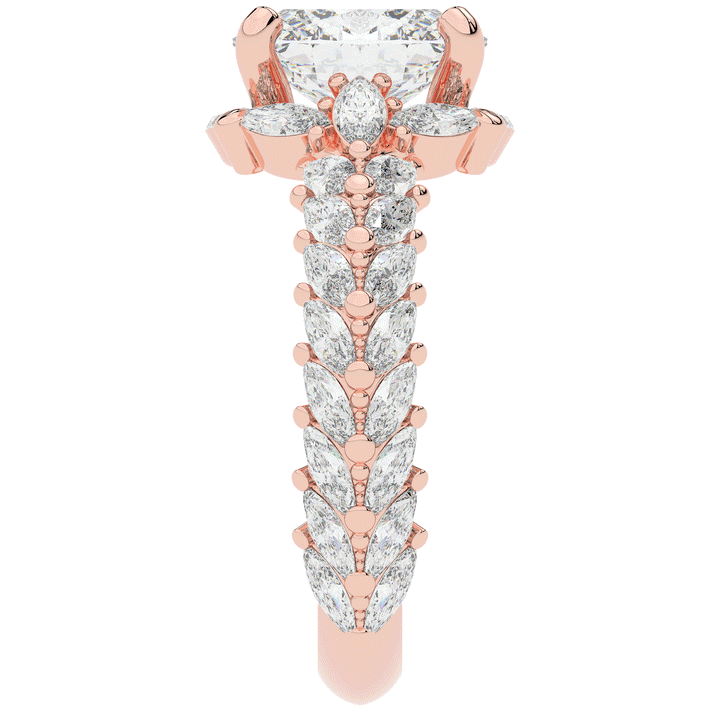 3.10CT.TW OVAL LAB DIAMOND HALO ENGAGEMENT RING - Nazarelle