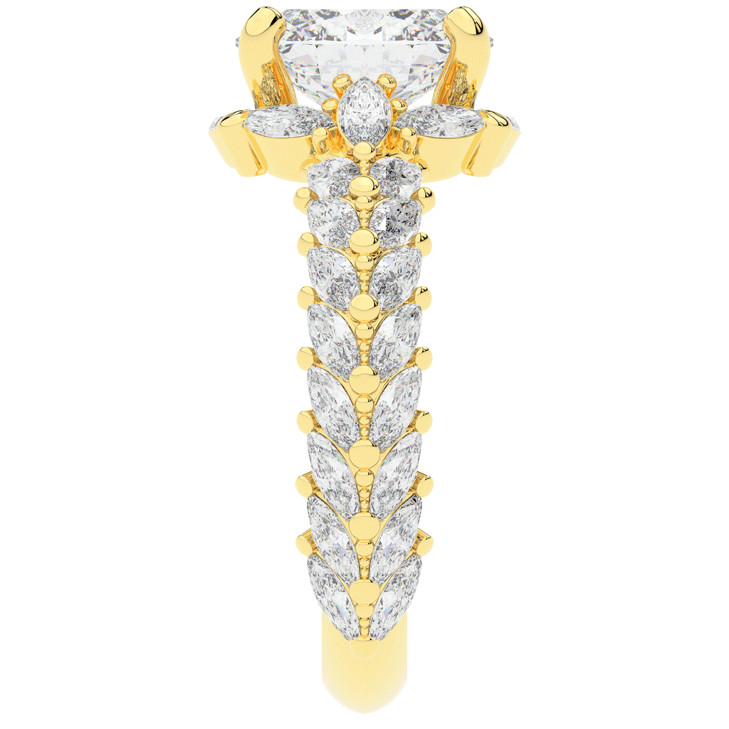 3.10CT.TW OVAL LAB DIAMOND HALO ENGAGEMENT RING - Nazarelle