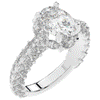 3.10CT.TW OVAL LAB DIAMOND HALO ENGAGEMENT RING - Nazarelle
