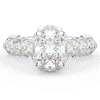 3.10CT.TW OVAL LAB DIAMOND HALO ENGAGEMENT RING - Nazarelle