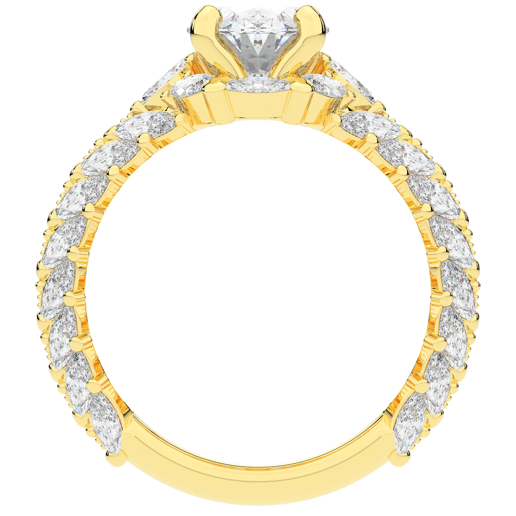 3.10CT.TW OVAL LAB DIAMOND HALO ENGAGEMENT RING - Nazarelle