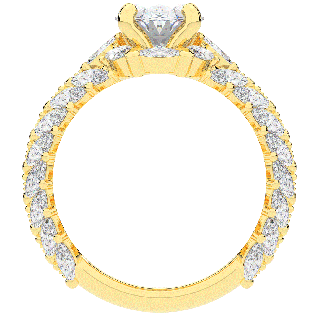 3.10CT.TW OVAL LAB DIAMOND HALO ENGAGEMENT RING - Nazarelle