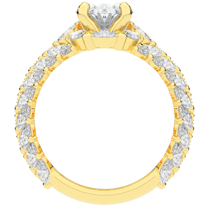 3.10CT.TW OVAL LAB DIAMOND HALO ENGAGEMENT RING - Nazarelle