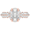 3.10CT.TW OVAL LAB DIAMOND HALO ENGAGEMENT RING - Nazarelle