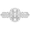 3.10CT.TW OVAL LAB DIAMOND HALO ENGAGEMENT RING - Nazarelle