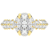 3.10CT.TW OVAL LAB DIAMOND HALO ENGAGEMENT RING - Nazarelle