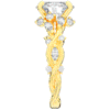 2.60CT.TW OVAL LAB DIAMOND STYLIZED VINE AND TREE BARK FINISH ENGAGEMENT RING - Nazarelle