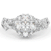2.60CT.TW OVAL LAB DIAMOND STYLIZED VINE AND TREE BARK FINISH ENGAGEMENT RING - Nazarelle
