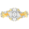 2.60CT.TW OVAL LAB DIAMOND STYLIZED VINE AND TREE BARK FINISH ENGAGEMENT RING - Nazarelle