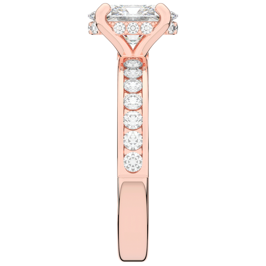 1.95CT.TW OVAL LAB DIAMOND UNDERHALO ENGAGEMENT RING - Nazarelle