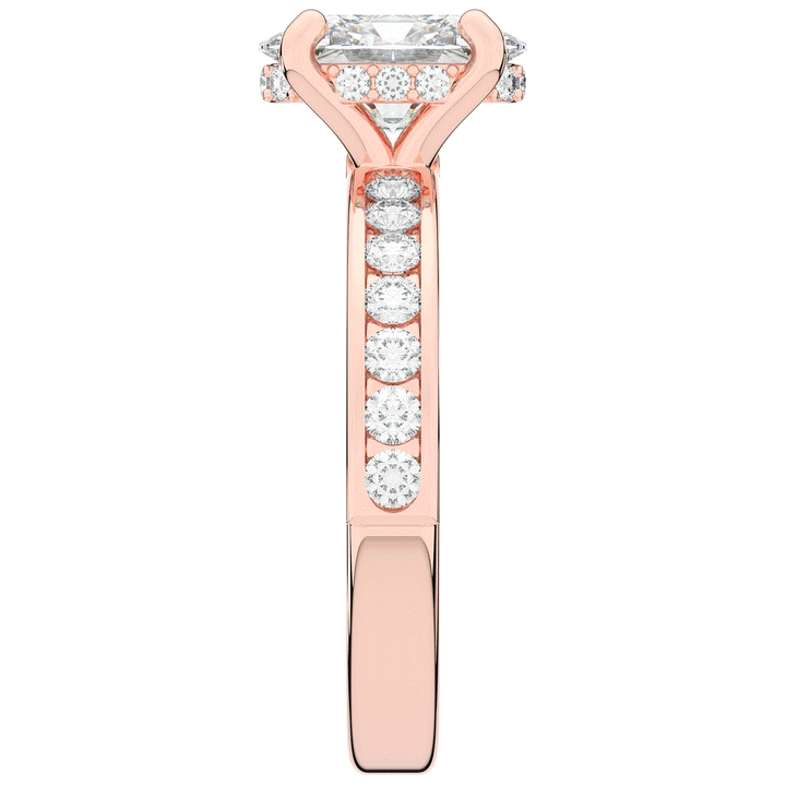 1.95CT.TW OVAL LAB DIAMOND UNDERHALO ENGAGEMENT RING - Nazarelle