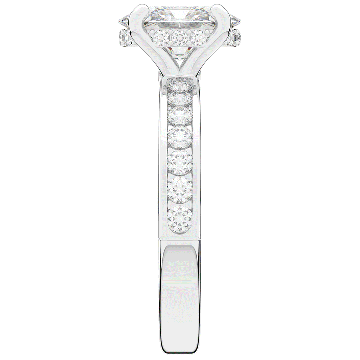 1.95CT.TW OVAL LAB DIAMOND UNDERHALO ENGAGEMENT RING - Nazarelle