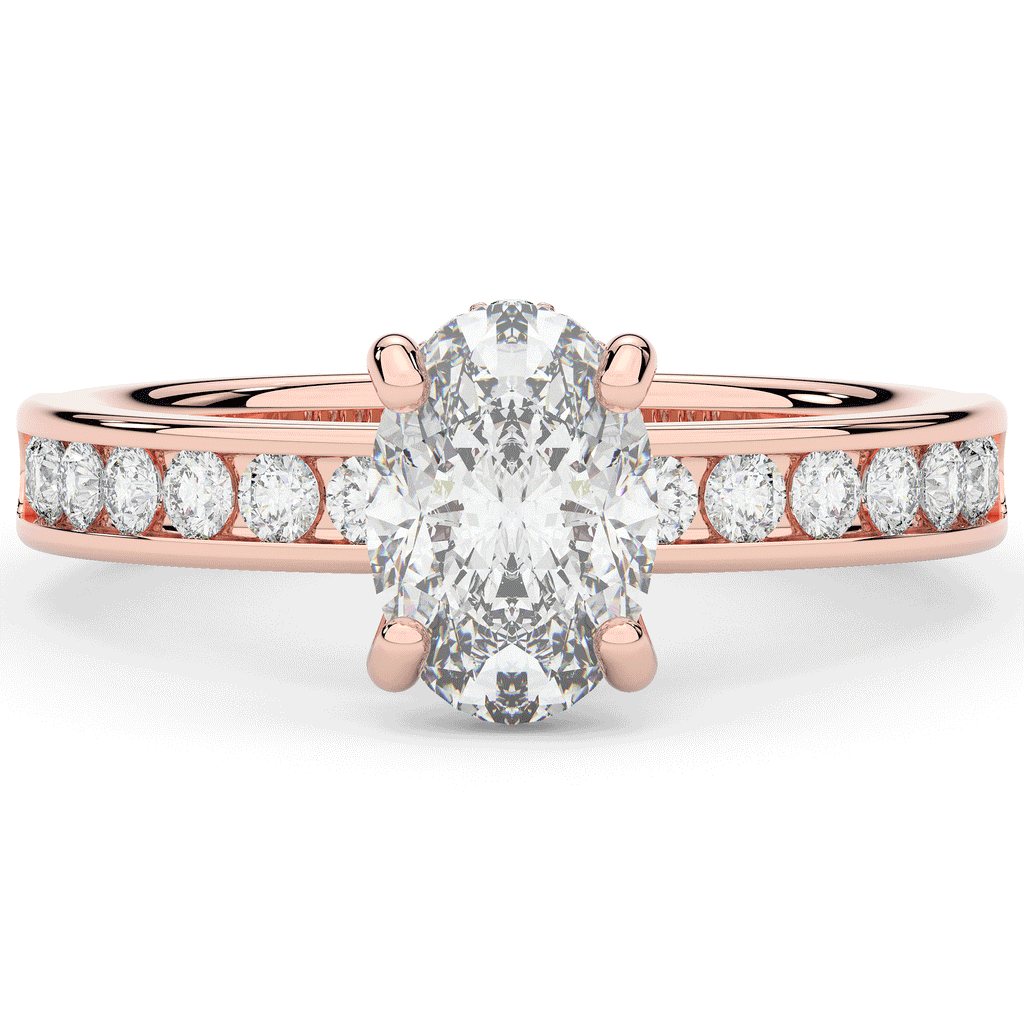 1.95CT.TW OVAL LAB DIAMOND UNDERHALO ENGAGEMENT RING - Nazarelle