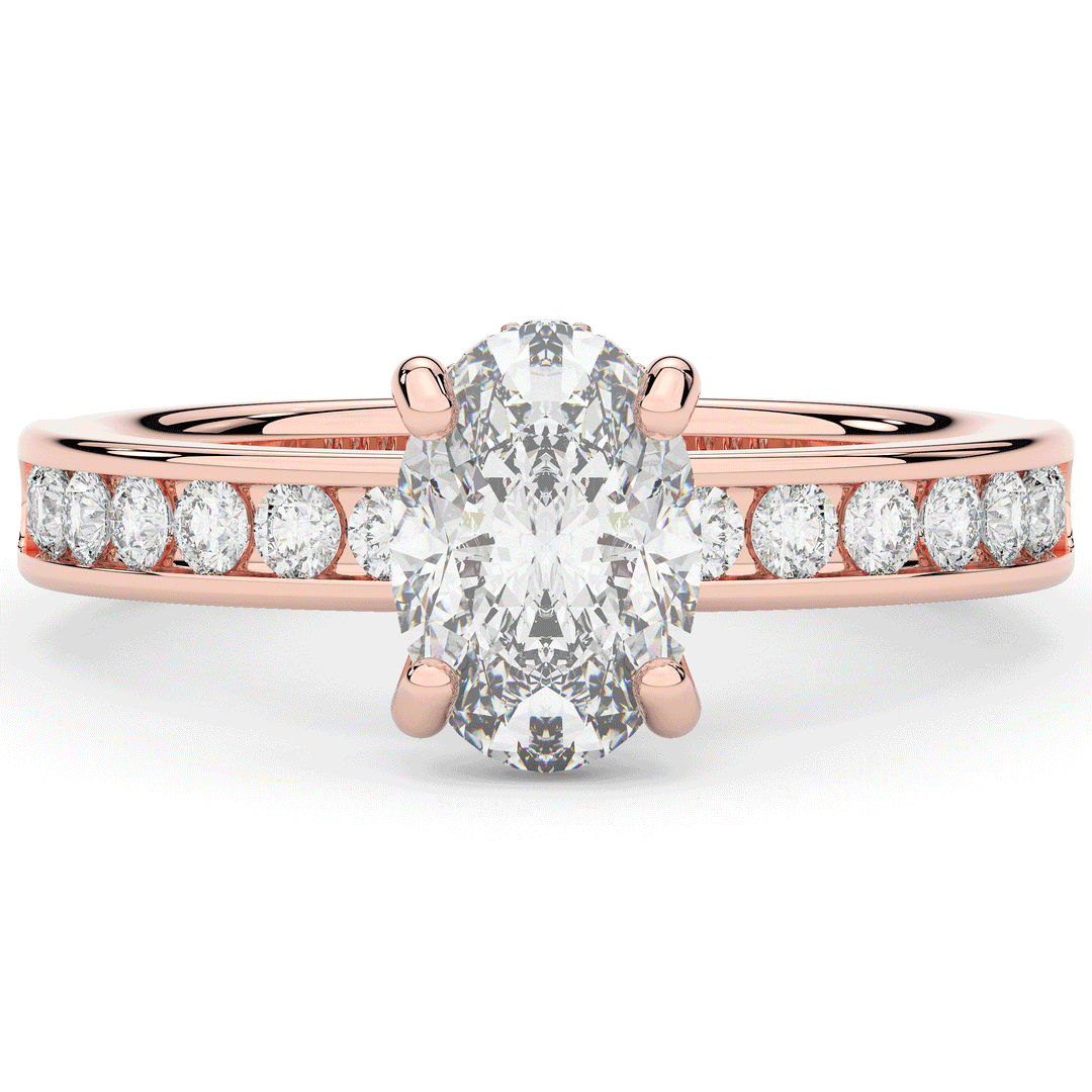 1.95CT.TW OVAL LAB DIAMOND UNDERHALO ENGAGEMENT RING - Nazarelle