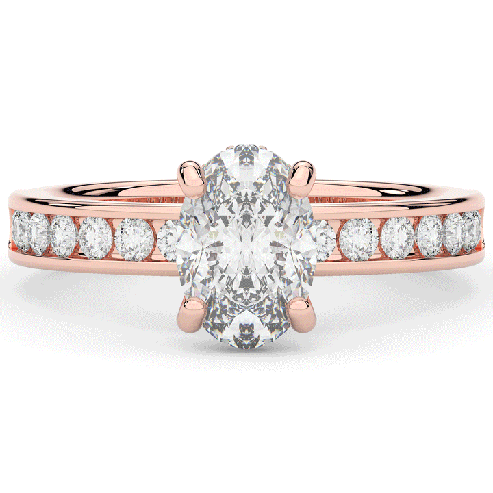 1.95CT.TW OVAL LAB DIAMOND UNDERHALO ENGAGEMENT RING - Nazarelle