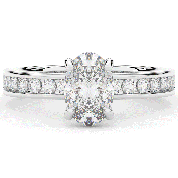 1.95CT.TW OVAL LAB DIAMOND UNDERHALO ENGAGEMENT RING - Nazarelle