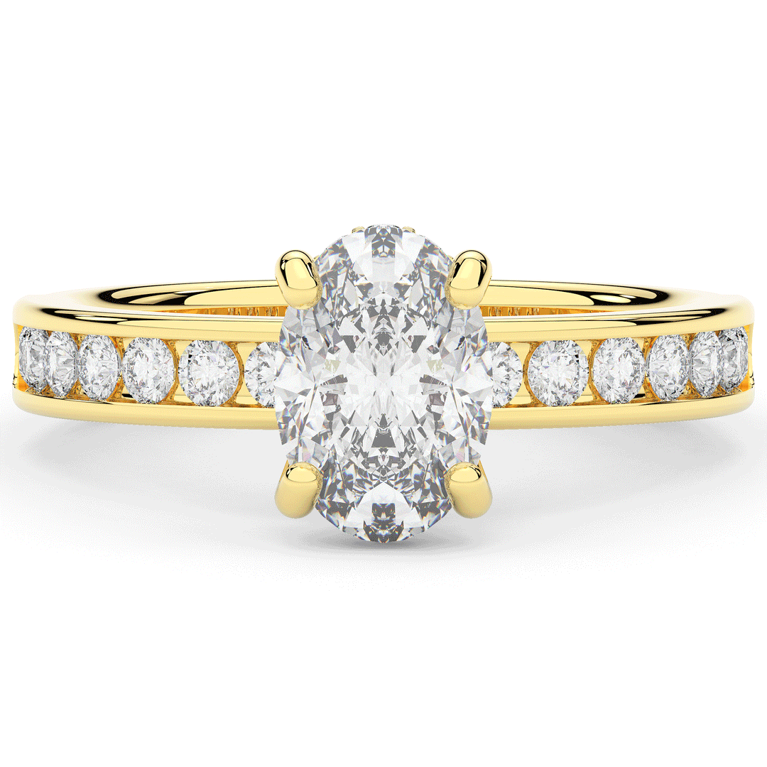 1.95CT.TW OVAL LAB DIAMOND UNDERHALO ENGAGEMENT RING - Nazarelle